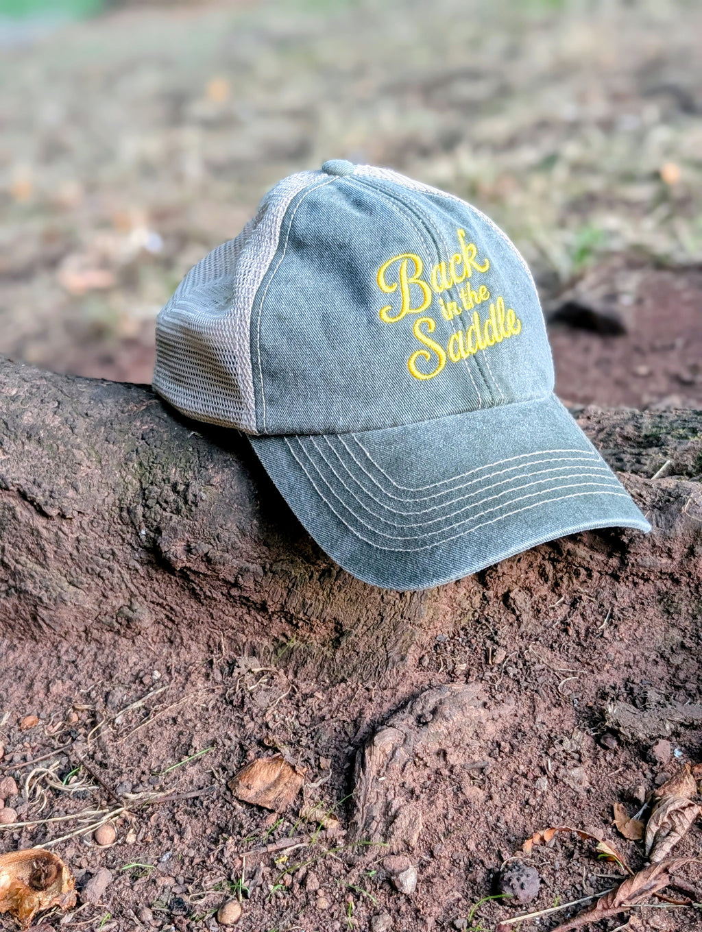 Back in the Saddle Gold Soft Trucker