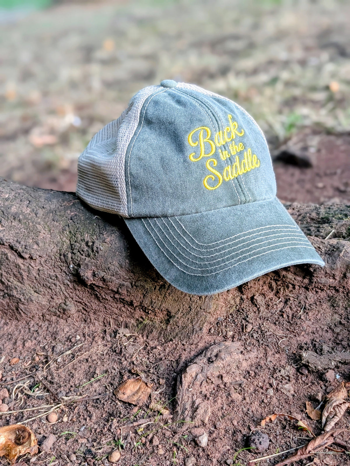 Back in the Saddle Gold Soft Trucker