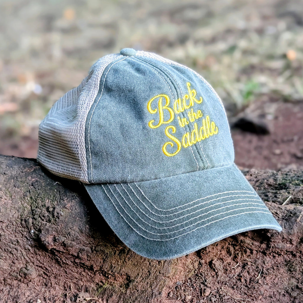 Back in the Saddle Gold Soft Trucker