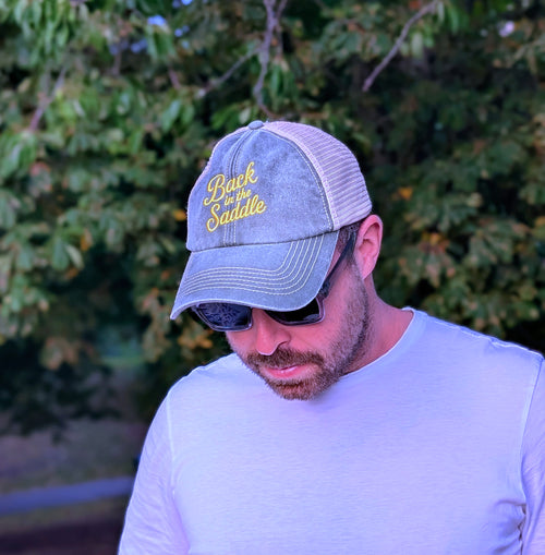 Back in the Saddle Gold Soft Trucker