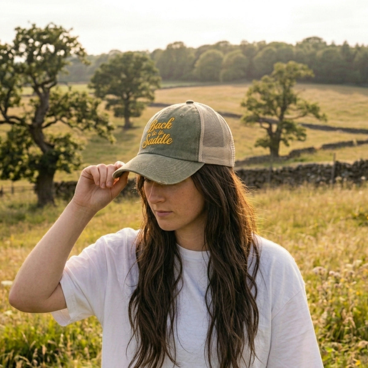 Back in the Saddle Vintage Soft Trucker Cap